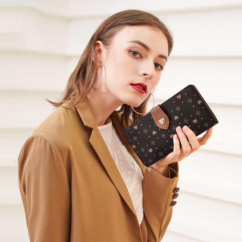 FOXER Women Long Wallet Card & - Monogram Keychain Leather review and price