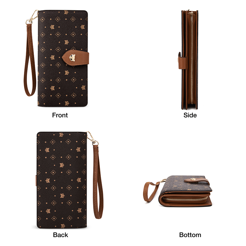 FOXER Women Long Wallet Card & - Monogram Keychain Leather review and price