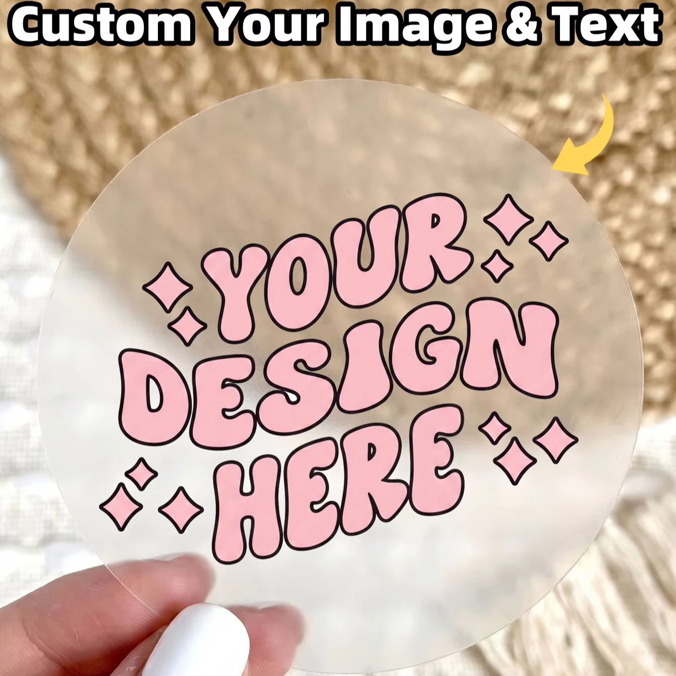 1-130Pcs Clear PVC Custom Roun - Personalised Candle Label review and price