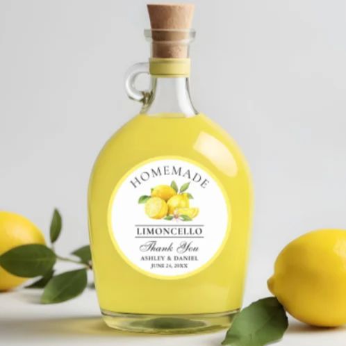 Custom Lemon Wedding Thank You - Personalised Candle Label review and price