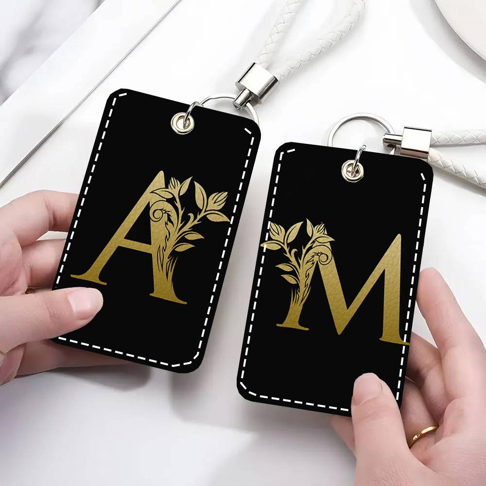 Letter Monogram Card Case Keyc - Monogram Keychain Leather review and price