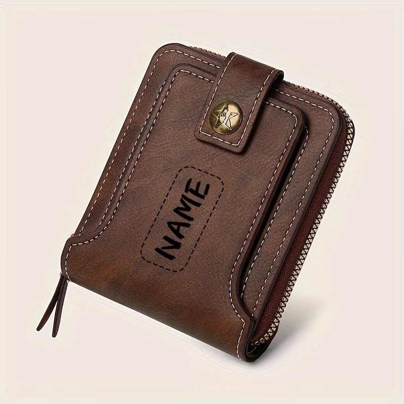 Custom Name Men's PU Wallet, C - Personalized Name Box review and price