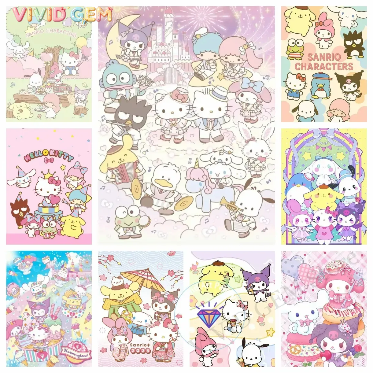 Diamond Painting Sanrio Family - Photo Mosaic Print review and price