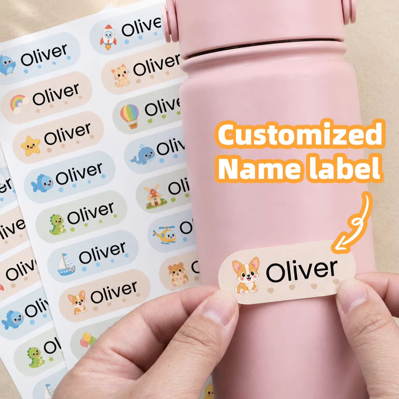 1-400PCS Custom Cartoon Name S - Personalised Candle Label review and price