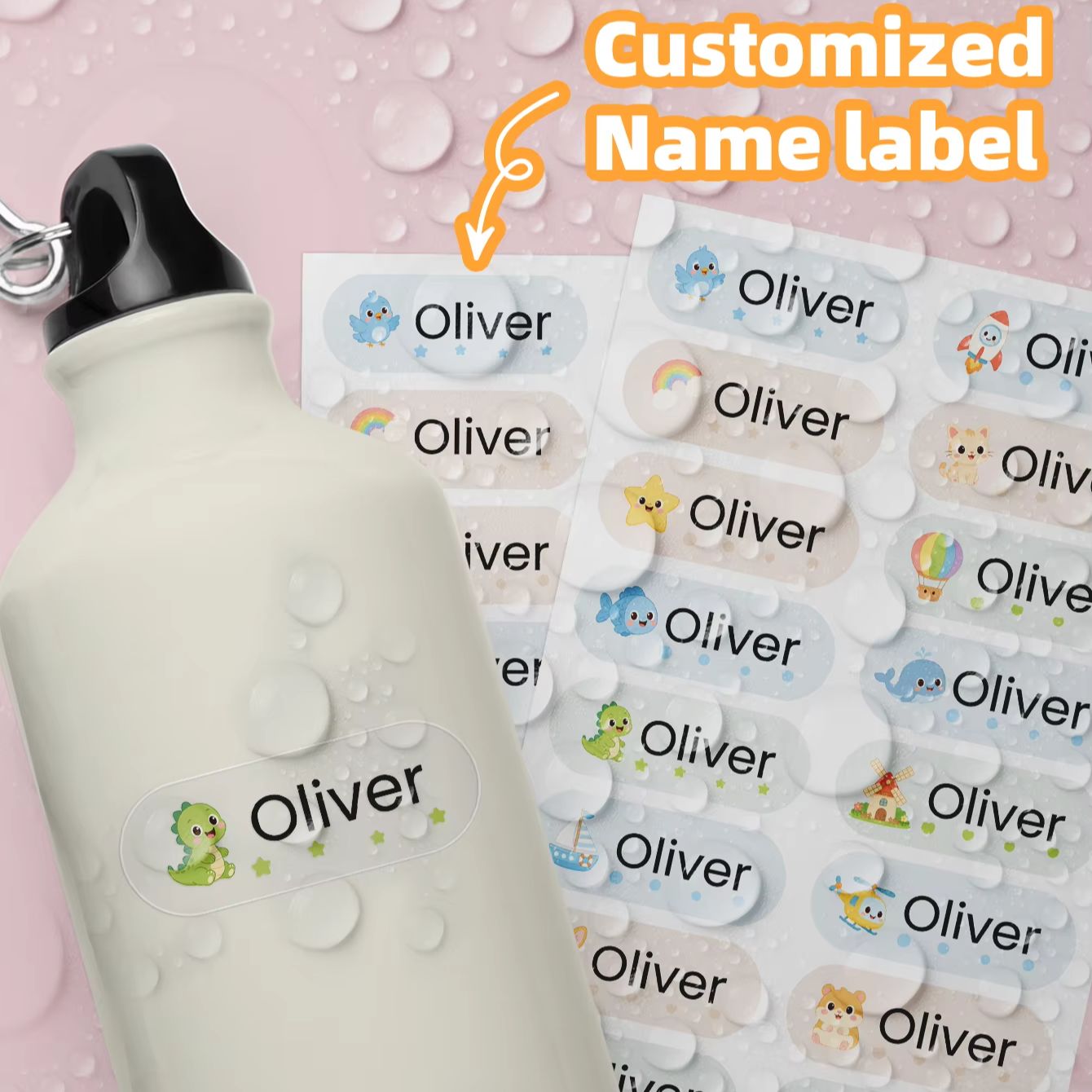 1-400PCS Custom Cartoon Name S - Personalised Candle Label review and price
