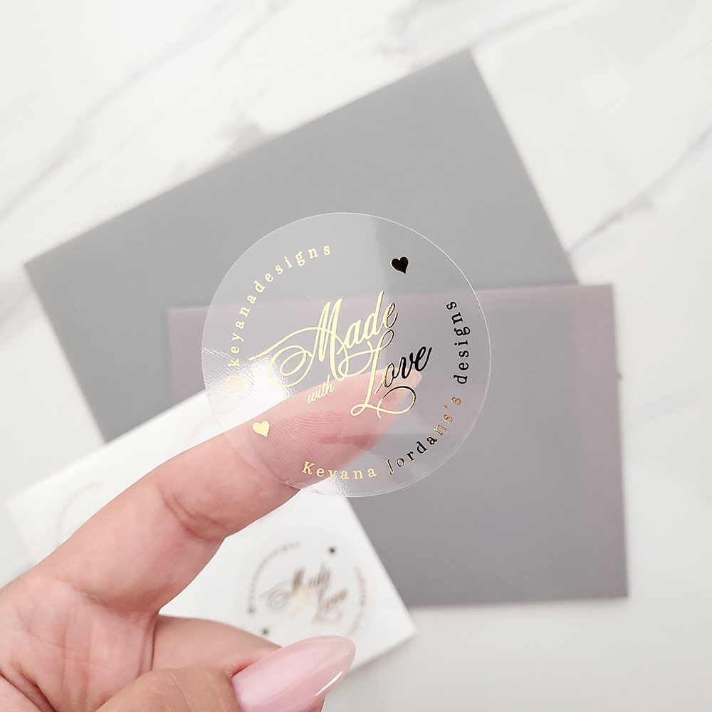 Custom 50pcs Round Gold Foil C - Personalised Candle Label review and price