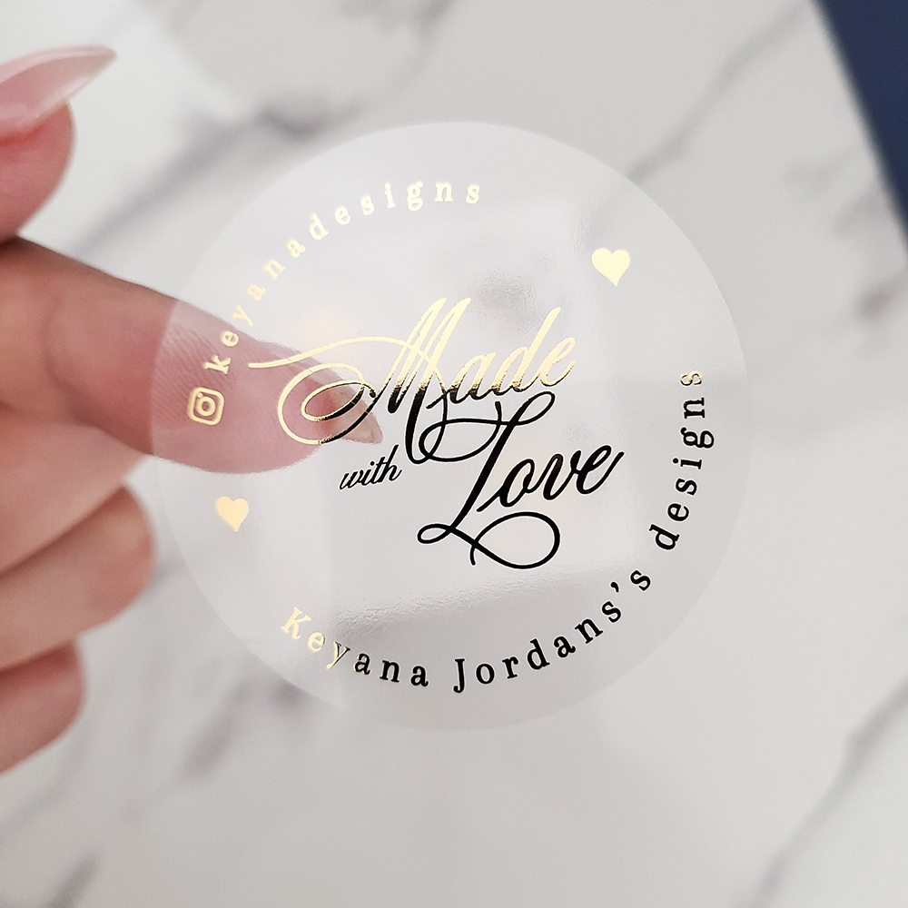 Custom 50pcs Round Gold Foil C - Personalised Candle Label review and price