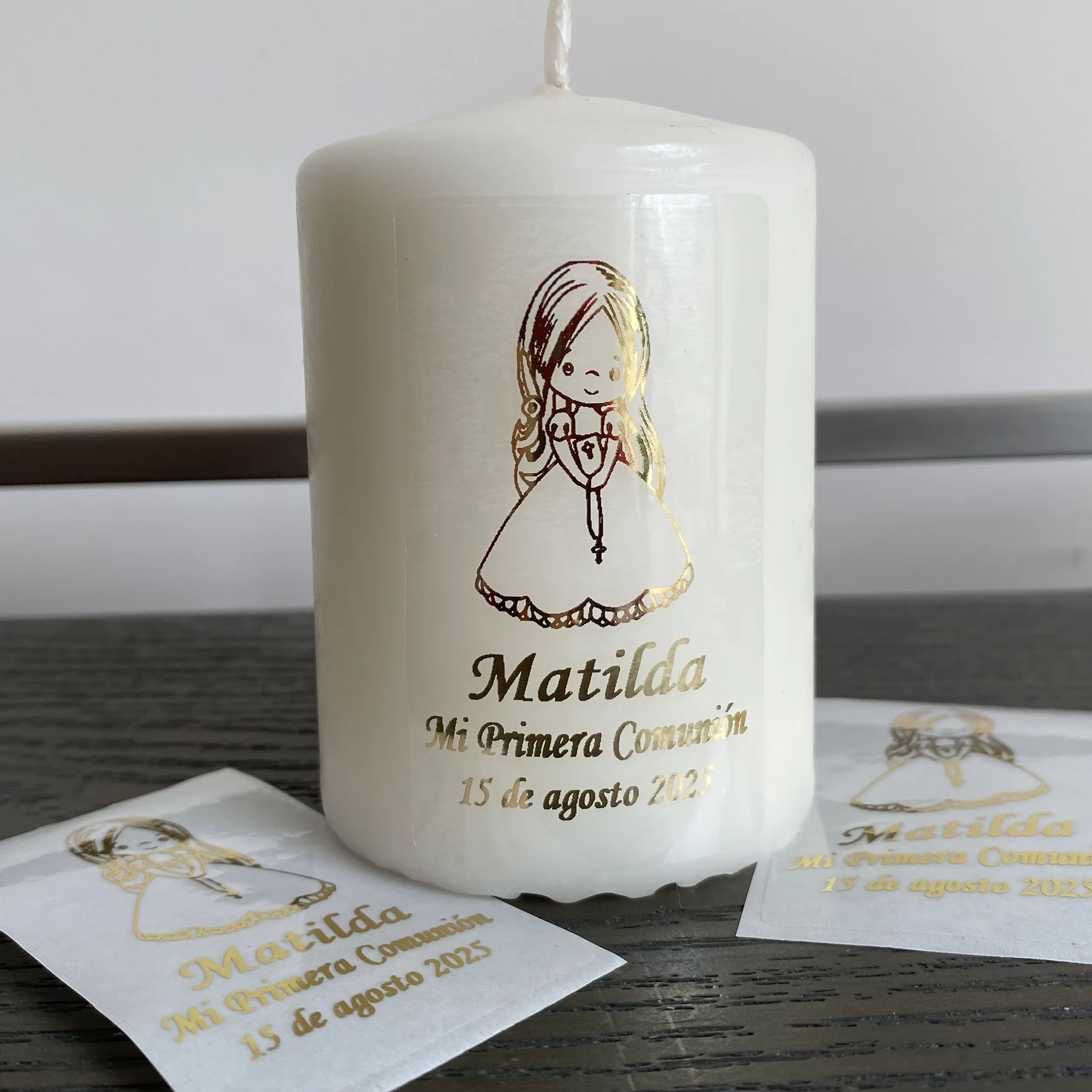 Girls Mi Primera Comunion Pers - Personalised Candle Label review and price