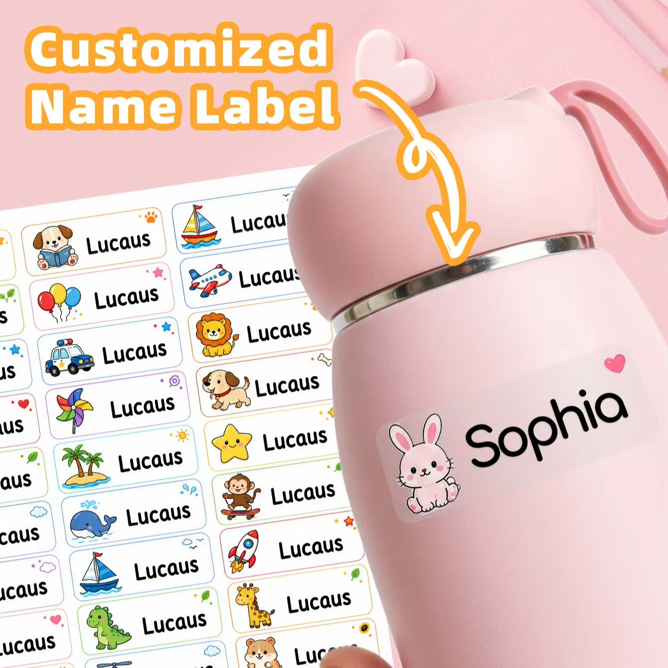 1-500PCS Custom Cartoon Name S - Personalised Candle Label review and price